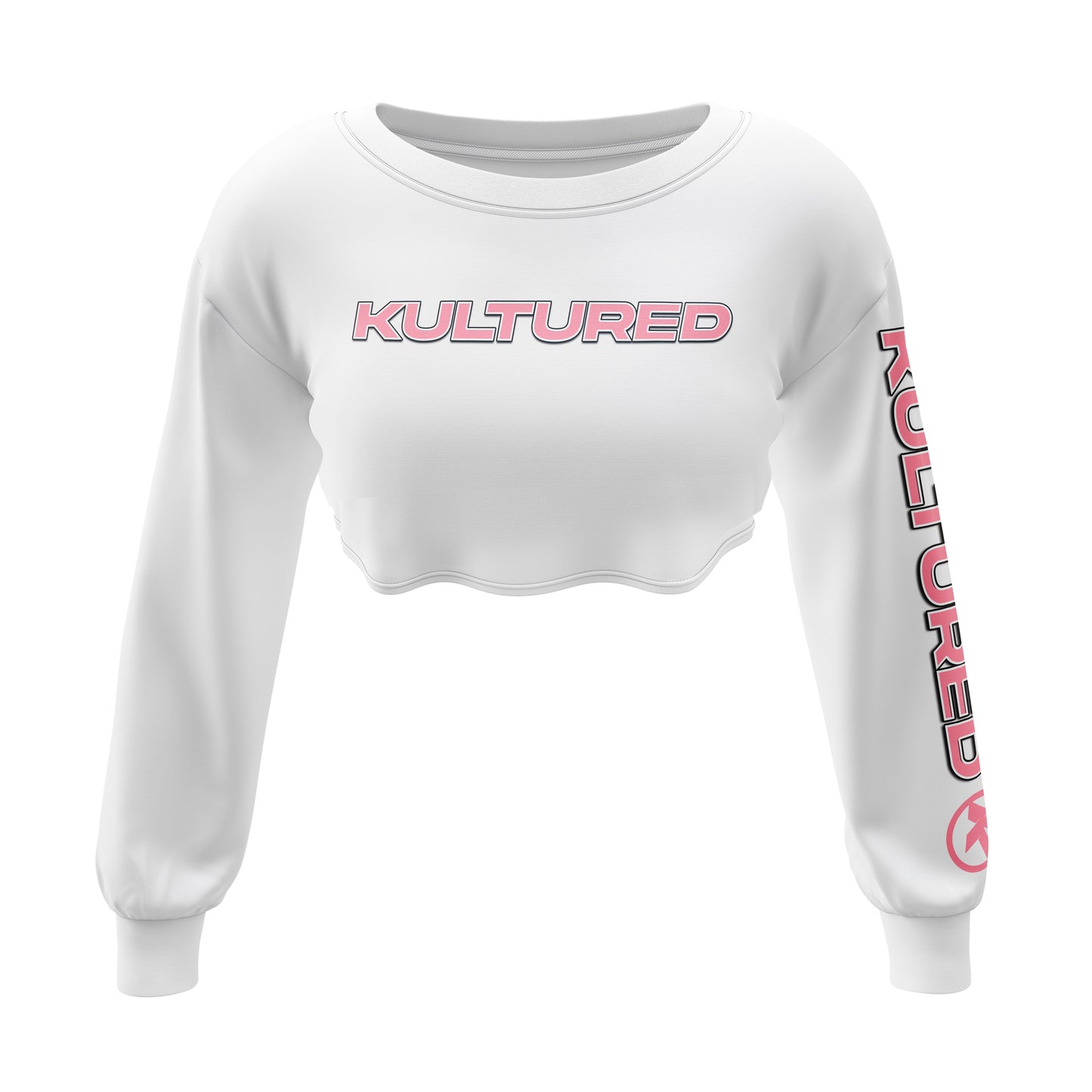 “ISLAND TOUR V4” MICRO-CROP RASH GUARD – WHITE