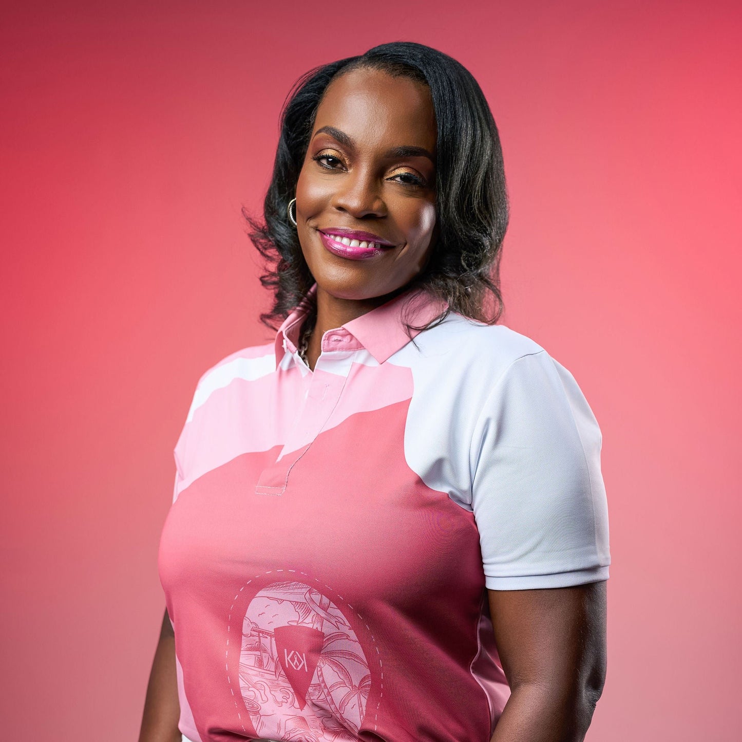 "PINK SAND" BREAST CANCER AWARENESS POLO
