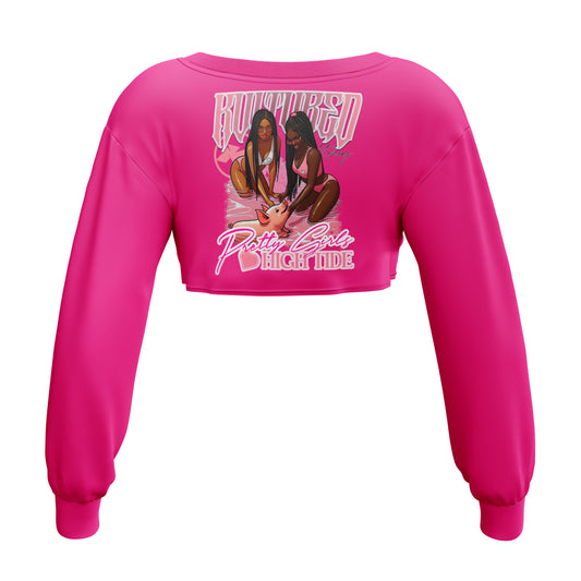 “ISLAND TOUR V4” MICRO-CROP RASH GUARD – PINK