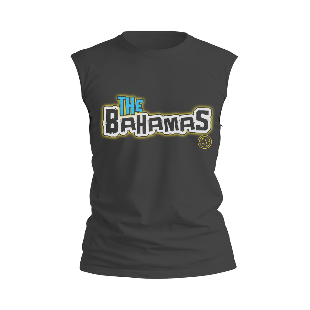 “The Bahamas” Sleeveless Tee – Black