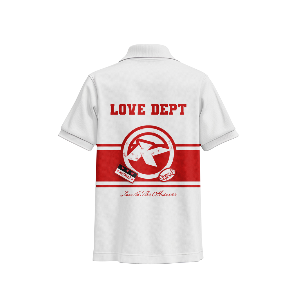 “LOVE DEPT.” POLO - WHITE