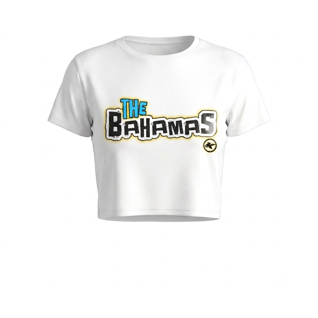 “The Bahamas” Crop Top – White