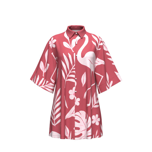 HIBISCUS BLOOM SHIRT DRESS