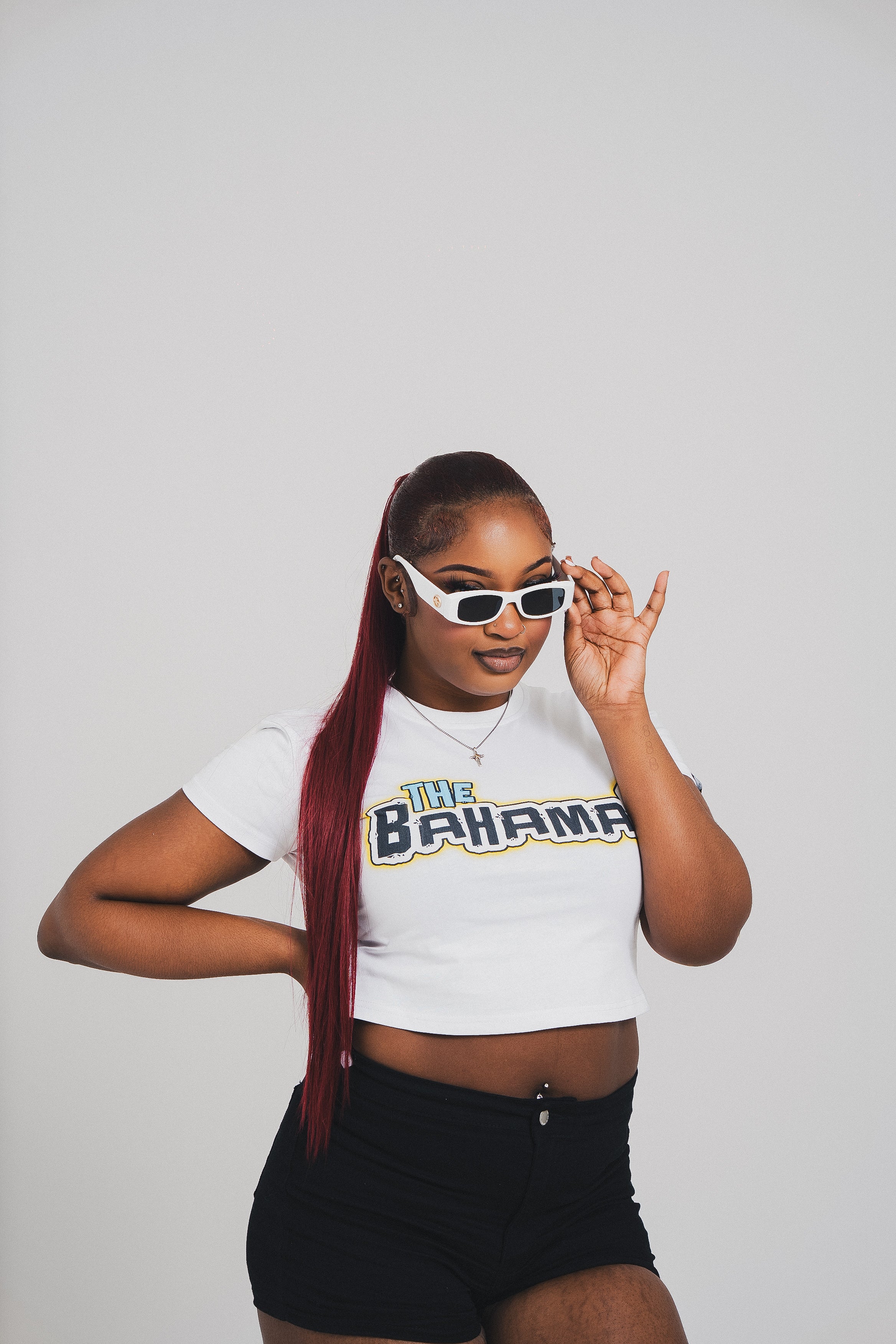 “The Bahamas” Crop Top – White