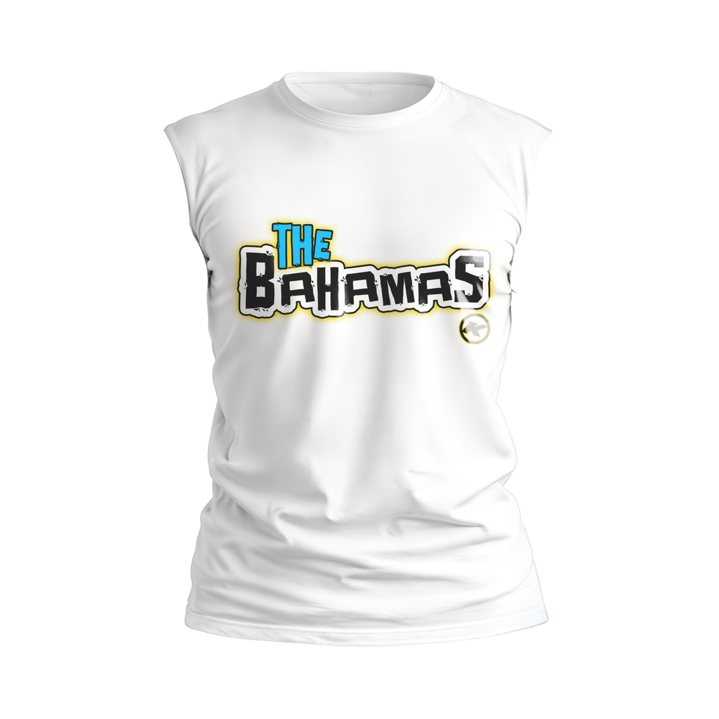 “The Bahamas” Sleeveless Tee – White