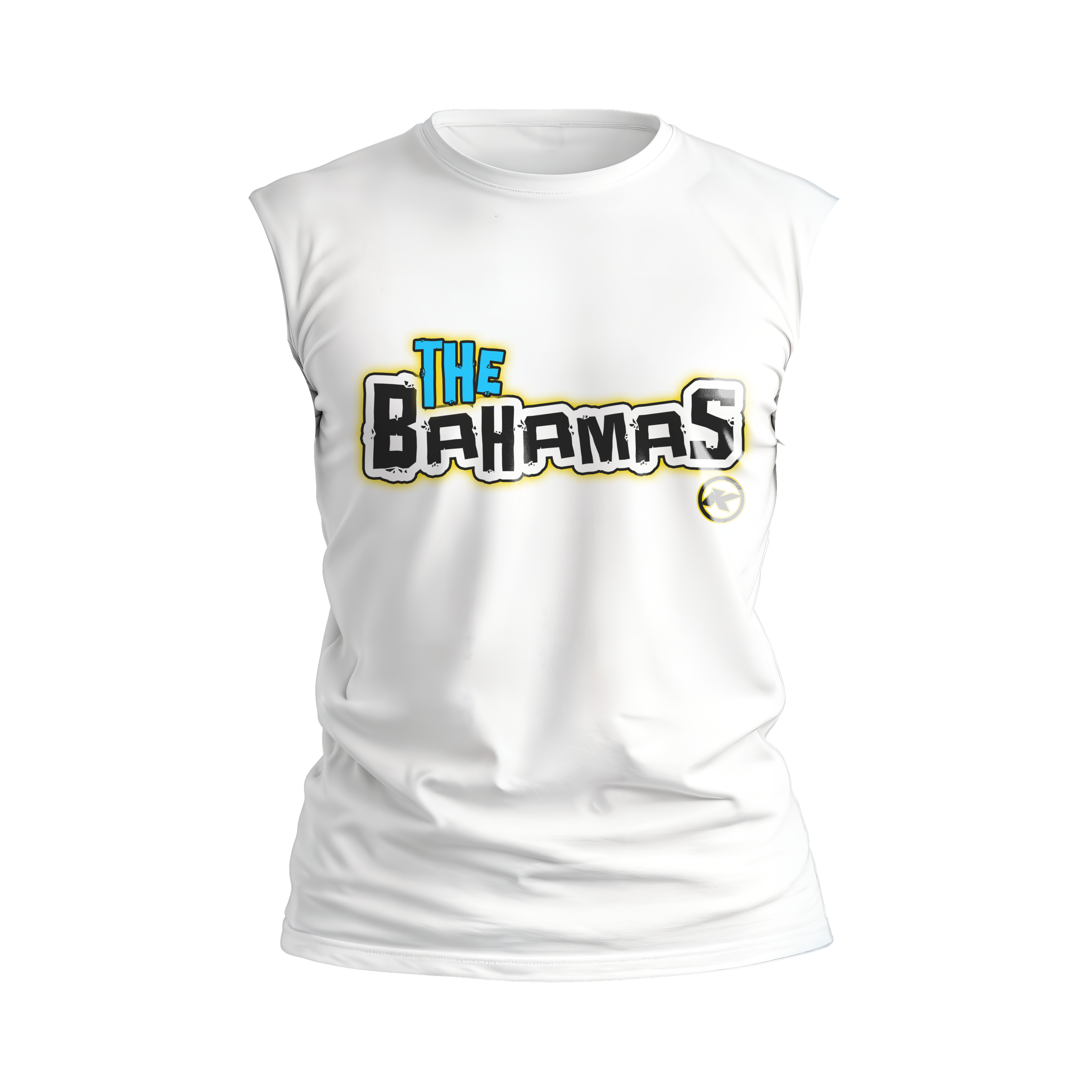 “The Bahamas” Sleeveless Tee – White