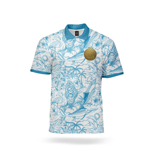 "BAHAMIAN KULTURE" POLO - AQUA