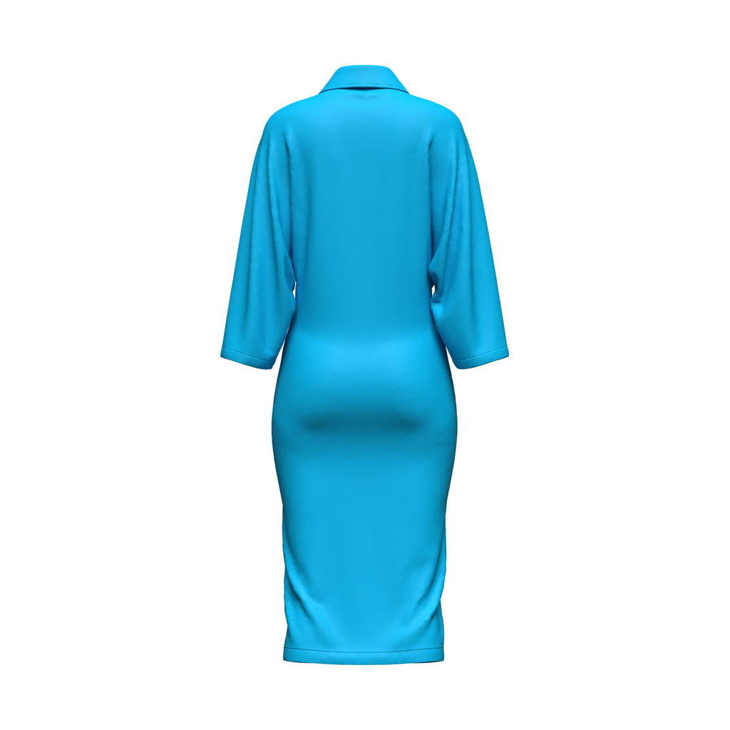 THE DRIFT DRESS - AQUA (LONG)