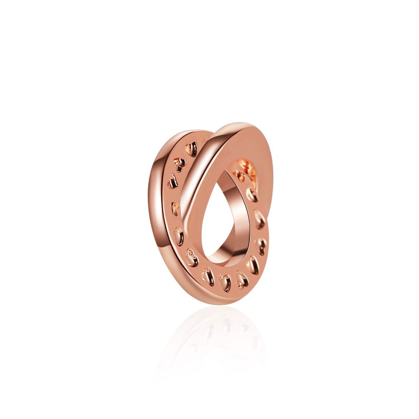 ROSE GOLD INFINITY HEART CHARM