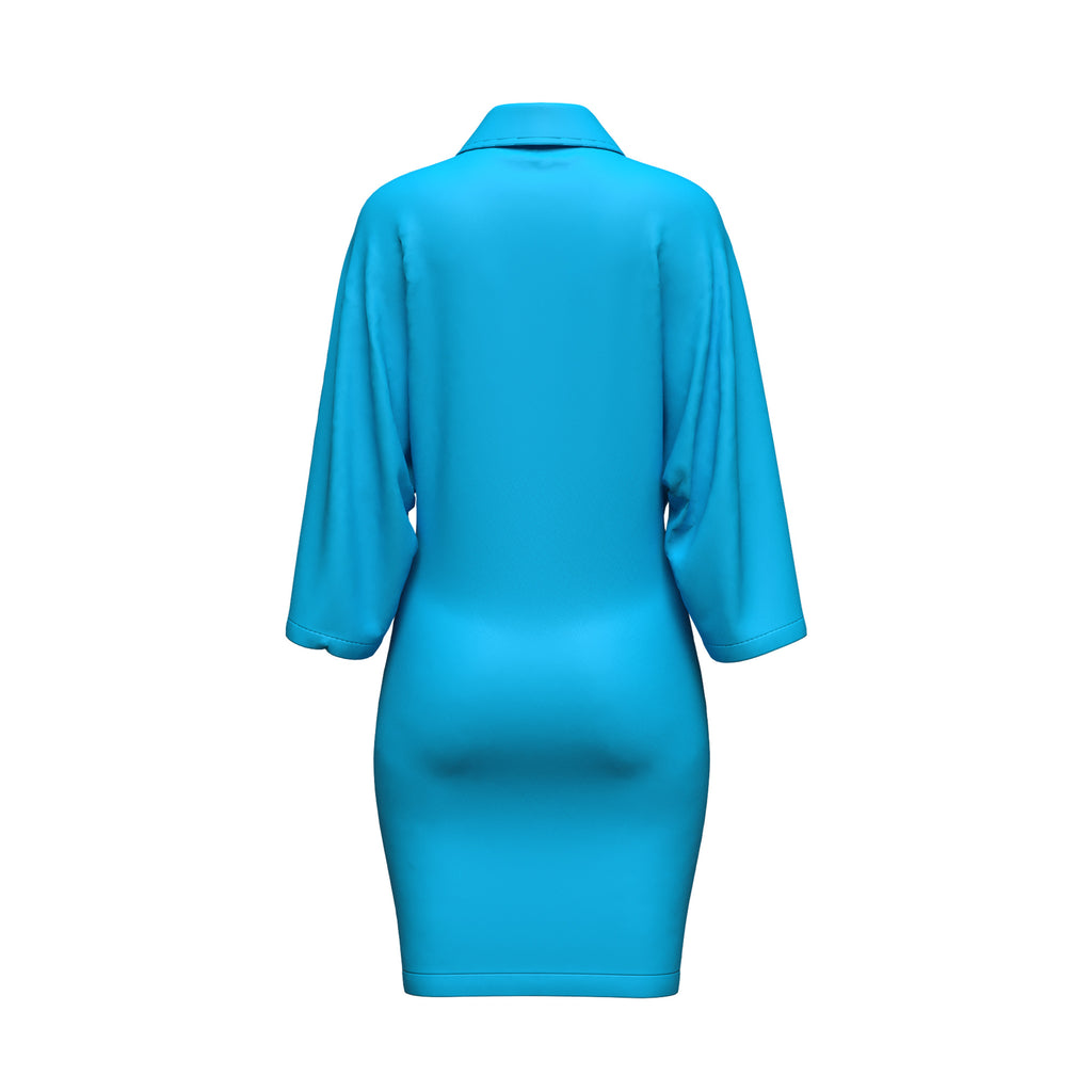 THE DRIFT DRESS - AQUA (SHORT)