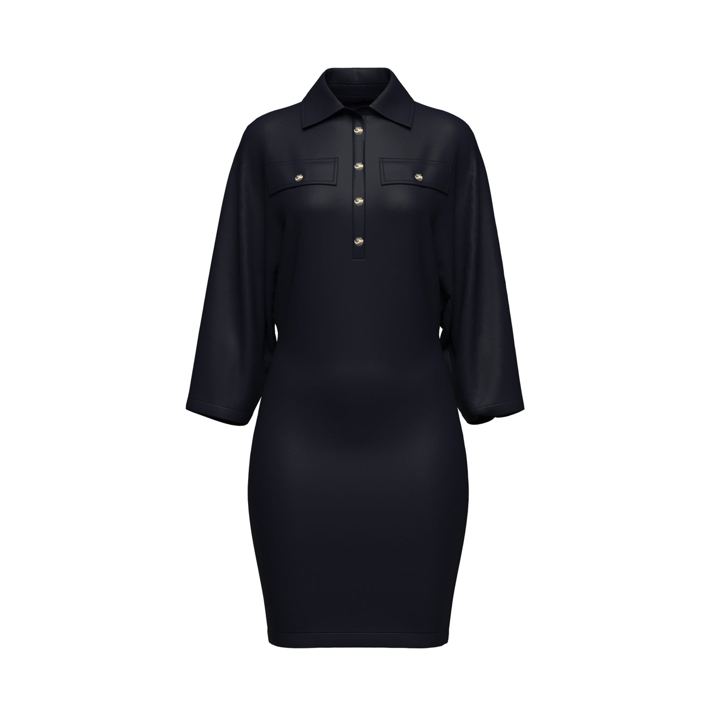 THE DRIFT DRESS - BLACK (SHORT)