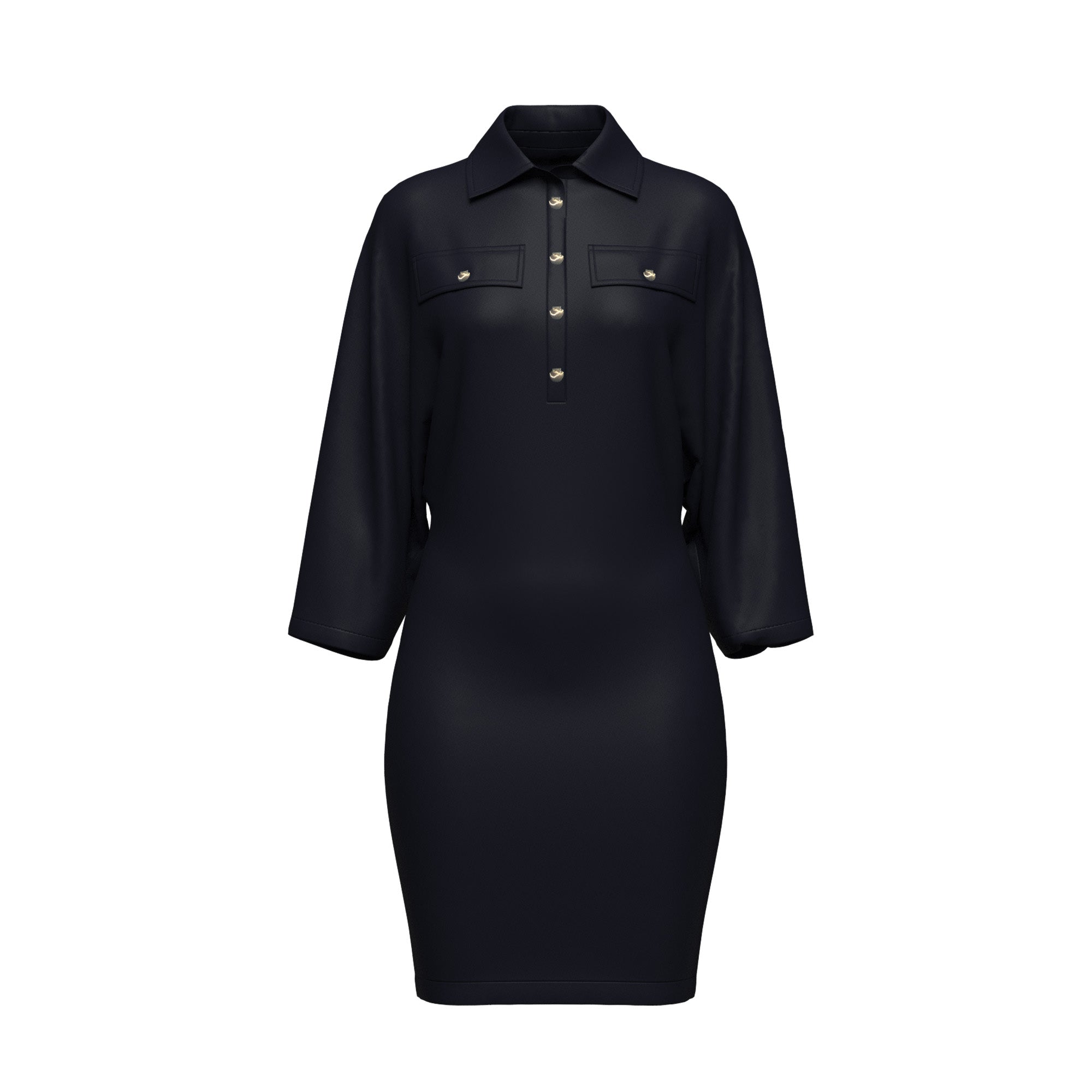 THE DRIFT DRESS - BLACK (SHORT)