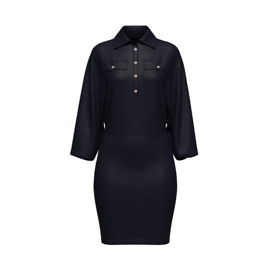 THE DRIFT DRESS - BLACK (SHORT)