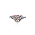TWO-TONED SPARKLING FLYING HEART